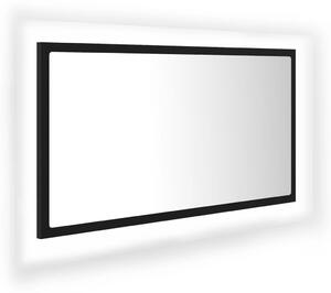 LED Bathroom Mirror Black 80x8.5x37 cm Acrylic