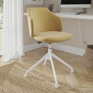Jarel Ochre Velvet Office Chair