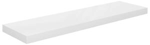 Floating Wall Shelf High Gloss White 90x23.5x3.8 cm MDF