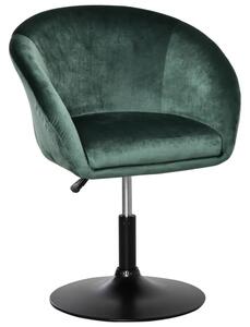 Green Swivel Bar Stool Fabric Dining Chair Dressing Stool with Tub Seat