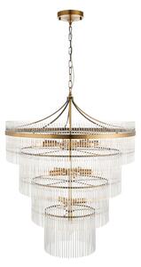 Monica 16-Light Tiered Pendant | Antique Brass