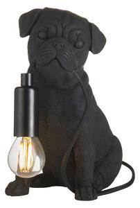 Patti Pug Puppy Table Lamp in Black