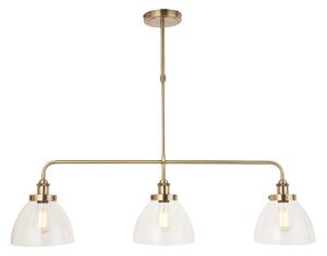 Ralph 3-Light Linear Pendant in Antique Brass