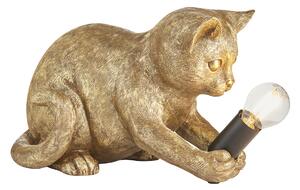 Marie Cat Table Lamp in Gold