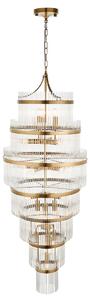 Monica 21-Light Tiered Pendant | Antique Brass