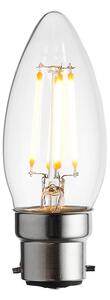 B22 LED Filament Candle Dimmable Warm White Bulb