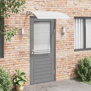 Door Canopy Grey and Transparent 120x75 cm PC