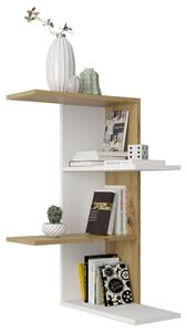 FMD Wall-mounted Corner Shelf White Artisan Oak