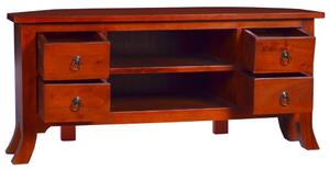 TV Cabinet Classical Brown 100x40x45 cm Solid Mahogany Wood