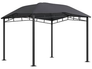 Outsunny 3x3(m) Outdoor Gazebo Garden Gazebo Pavilion Sunshade Canopy Tent with Steel Frame, Grey