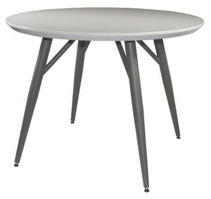 Paros Contemporary Grey Round Gloss Dining Table | Roseland Furniture