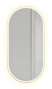 Mirror LED OVL 50x100cm Brush Gold