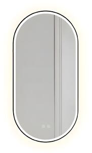 Mirror LED OVL 50x100cm Black