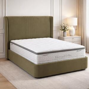 Carvelli Velvet Ottoman Storage Double Bed In Green