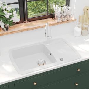 Granite Kitchen Sink Single Basin White