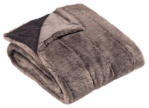 Paoletti Empress Faux Fur 130cm x 180cm Throw Taupe