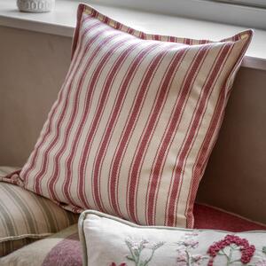 Alston Woven Stripe 45cm x 45cm Filled Cushion Cranberry