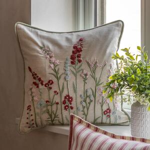 Kilnsey Embroidered Meadow 45cm x 45cm Feather Filled Cushion Multi