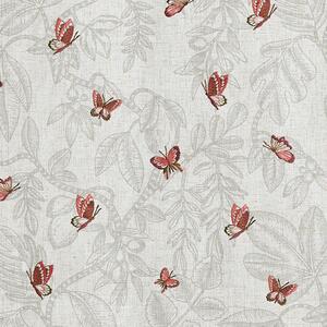 Prestigious Textiles Melati Embroidered Fabric Marsala