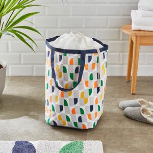 Modern Bright Printed Laundry Bag Grey
