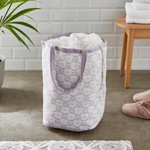 Charming Printed Laundry Bag Purple