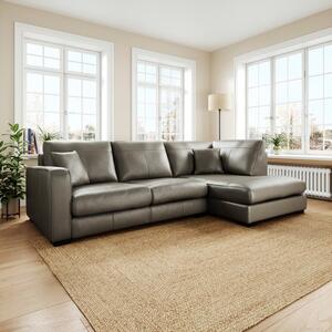 Carson Classic Leather Large Corner Chaise Sofa