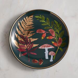 Autumnal Coupe Side Plate Green