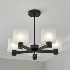 Erin Ribbed 5 Light Ceiling Light Black