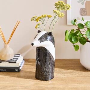 Badger Ceramic Vase Black