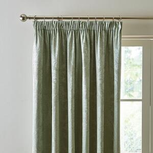 Zahra Chenille Jacquard Pencil Pleat Curtains