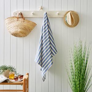 Ashley Blue Stripe Cotton Printed Beach Towel Blue