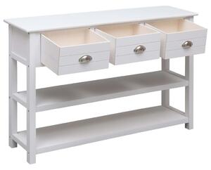 Sideboard White 115x30x76 cm Wood