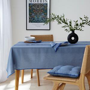 Contrast Stitch Tablecloth Blue