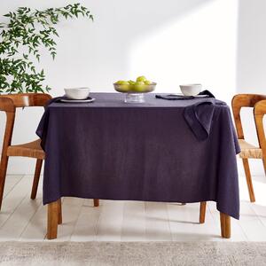 Linen Blend Tablecloth Blue