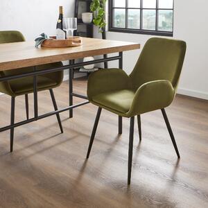 Axel Dining Chair, Velvet Olive