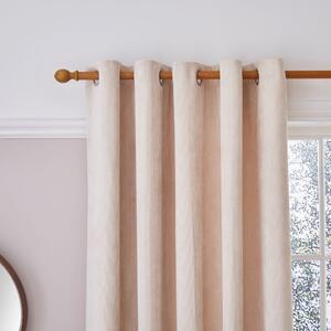 Elements Cord Eyelet Curtains White Sand