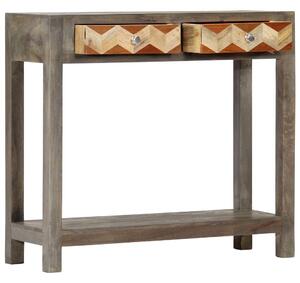 Console Table Grey 86x30x76 cm Solid Mango Wood