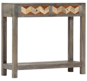 Console Table Grey 86x30x76 cm Solid Mango Wood