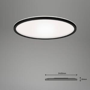 Briloner Slim LED ceiling lamp, smart black dim CCT, round