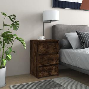 Bed Cabinet Smoked Oak 40x35x62.5 cm Engineered Wood