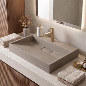 Conglomerate washbasin Rea GOYA TAUPE 70CM