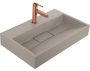 Conglomerate washbasin Rea GOYA TAUPE 60CM
