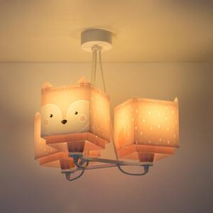 Dalber Little Fox children's hanging light, 3-bulb