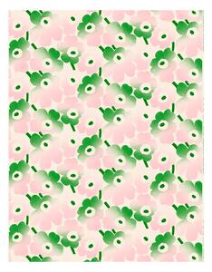 Marimekko Unikko Häivähdys fabric Green