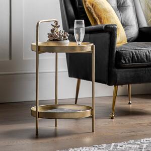 Bath Side Table, Iron Gold