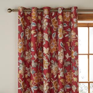 Dorma Samira Saffron Red Blackout Eyelet Curtains red