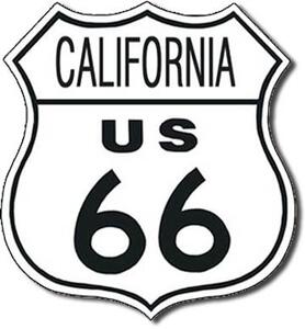 Metal sign ROUTE 66 - california, (27 x 27 cm)