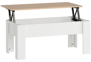HOMCOM Lift Top Coffee Table with Hidden Storage Compartment, Lift Tabletop Pop-Up Center Table for Living Room Aosom UK