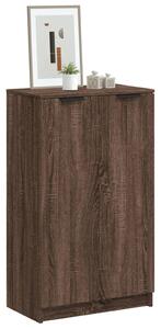 Shoe Cabinet Brown Oak 59x35x100 cm Engineered Wood