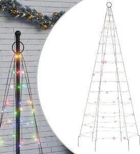 Christmas Tree Light on Flagpole 200 LEDs Colourful 180 cm